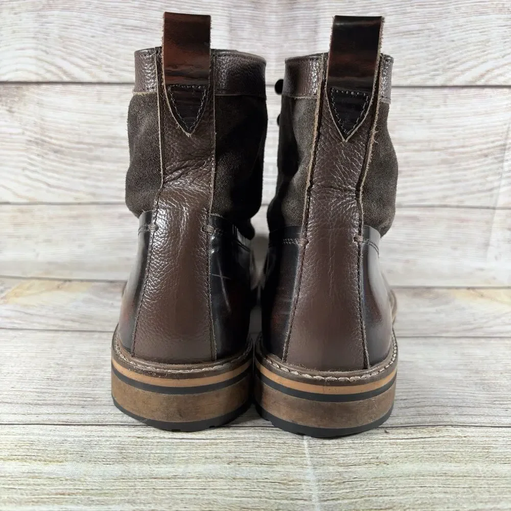 Ben Sherman Rafe Mens Size 7 Boots Leather Lace Up Brown